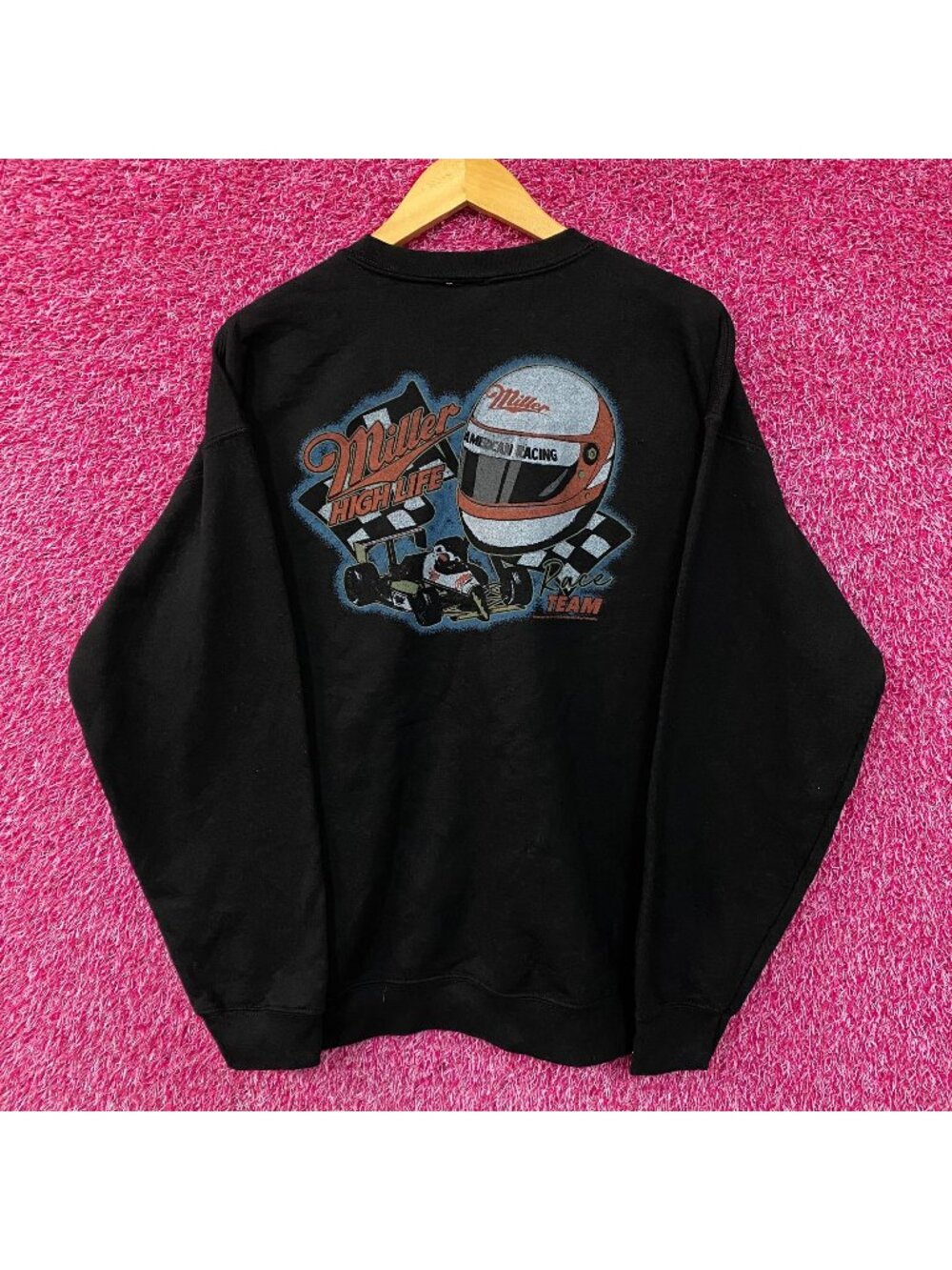 Junk Food Miller High Life Racing Pit Flea Market Fleece size Medium